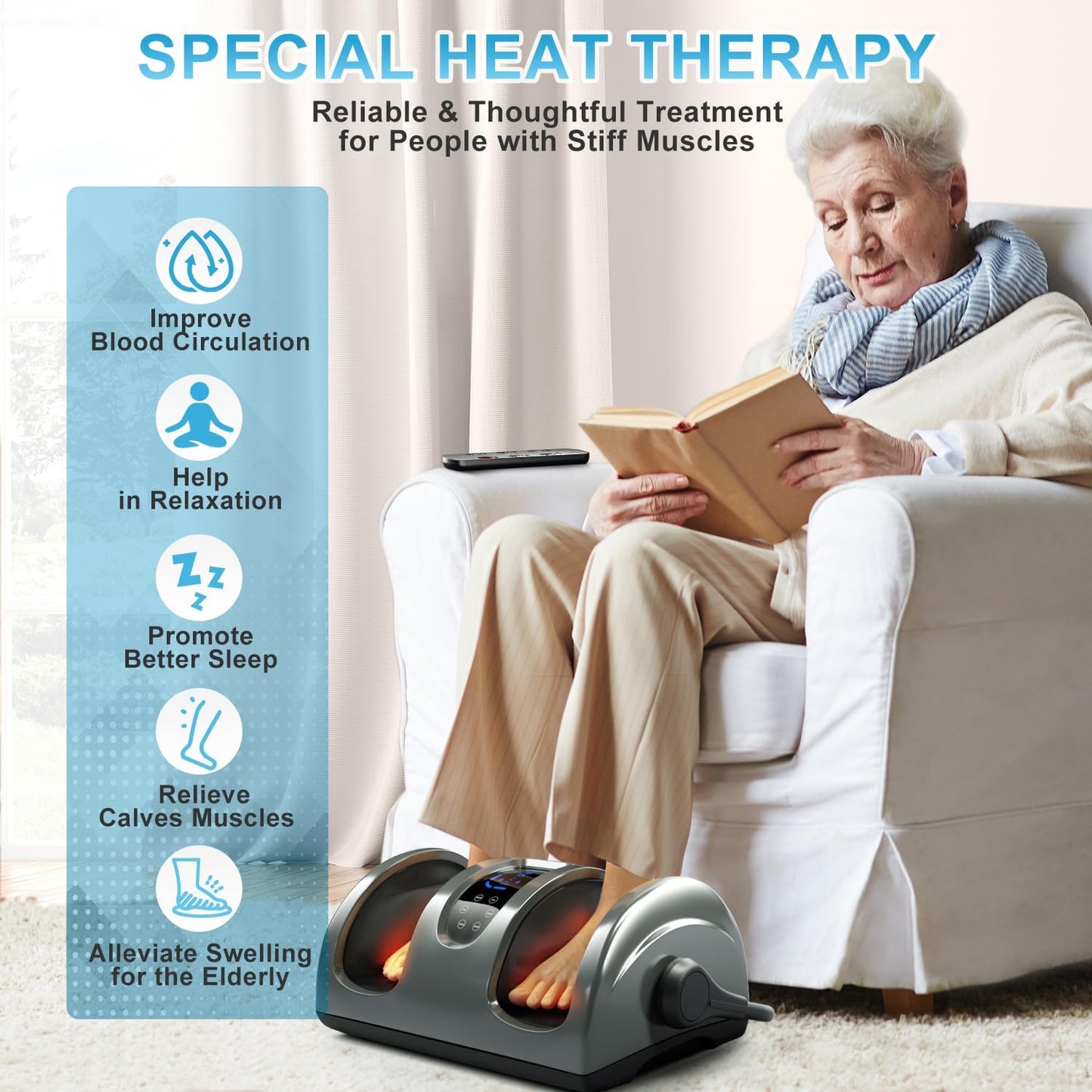 Masajeador de pies Shiatsu con calor