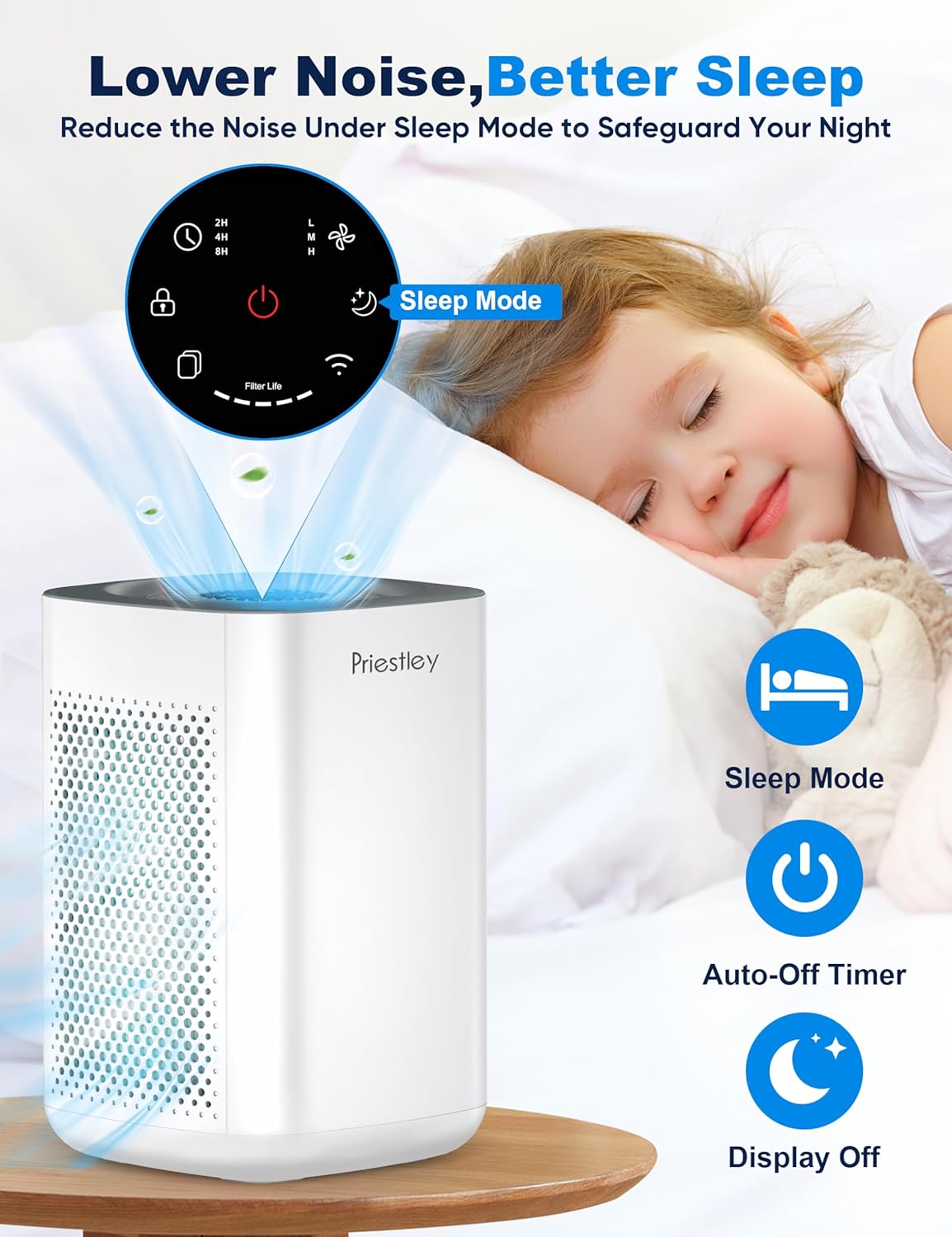 Priestley Purificador de aire para dormitorio