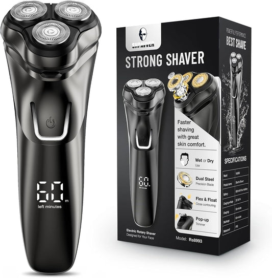 Maquinilla de afeitar eléctrica para hombres inalámbrica