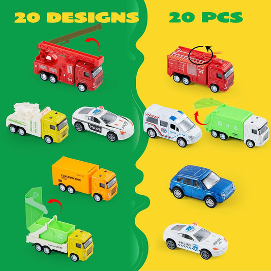 JOYIN 20 piezas de coches de juguete