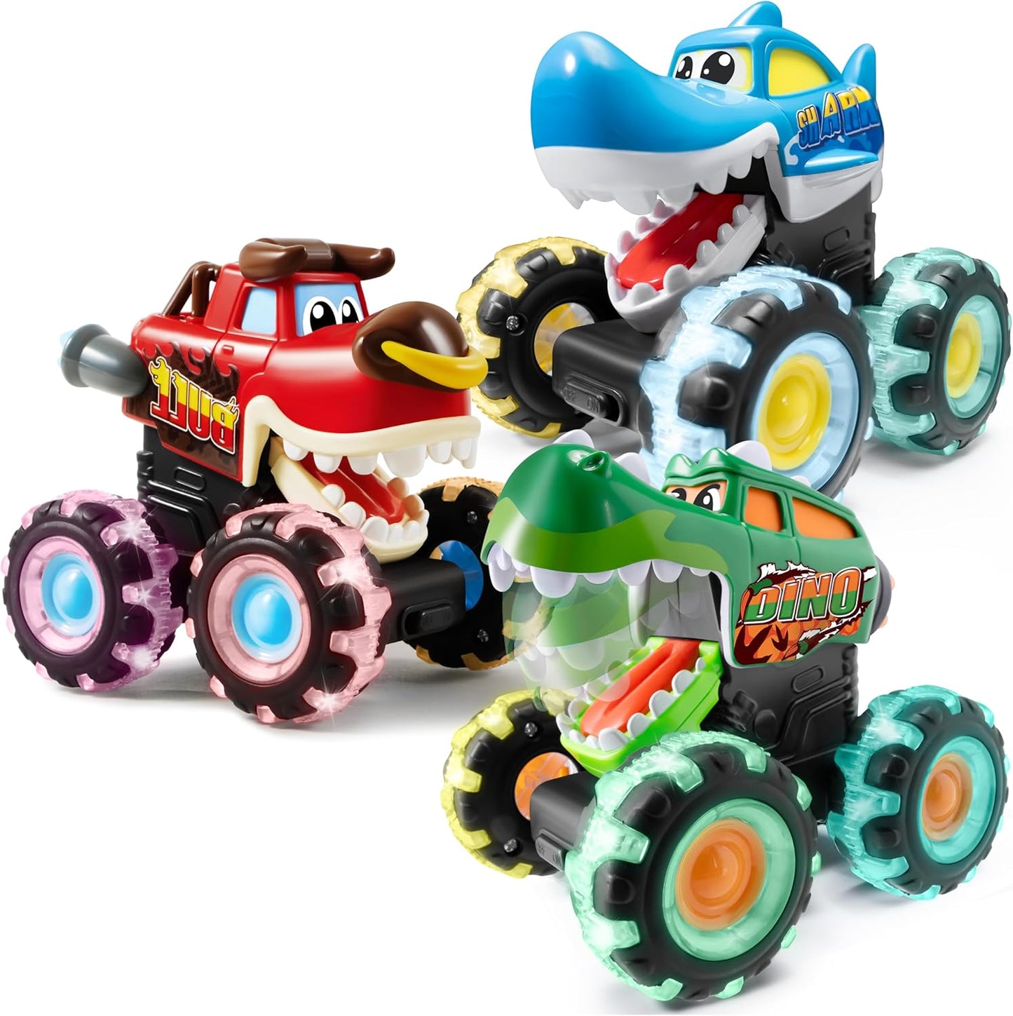 JOYIN Paquete de 3 camiones monstruos
